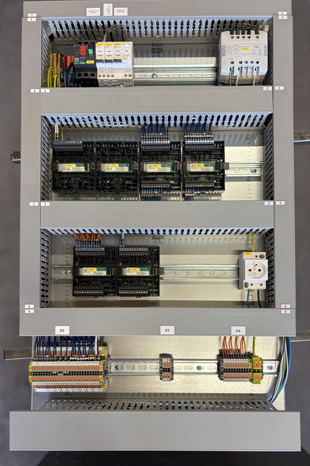 Platine de régulation câblée dans l'atelier SAR-E